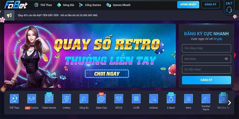 Hoàn tất đăng ký Fabet sau khi các thông tin cung cấp hợp lệ